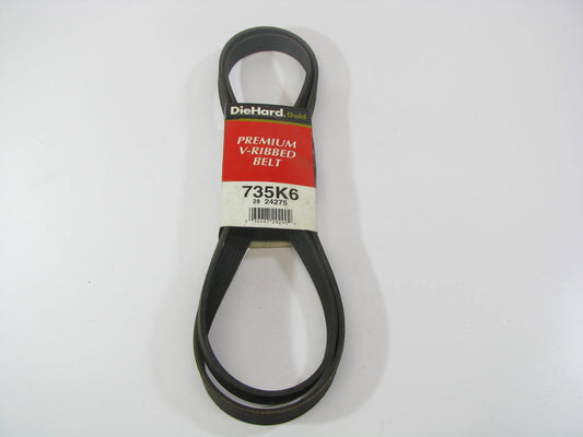 Diehard 735K6 Serpentine Belt - 0.84'' X 74.00'' - 6 Ribs
