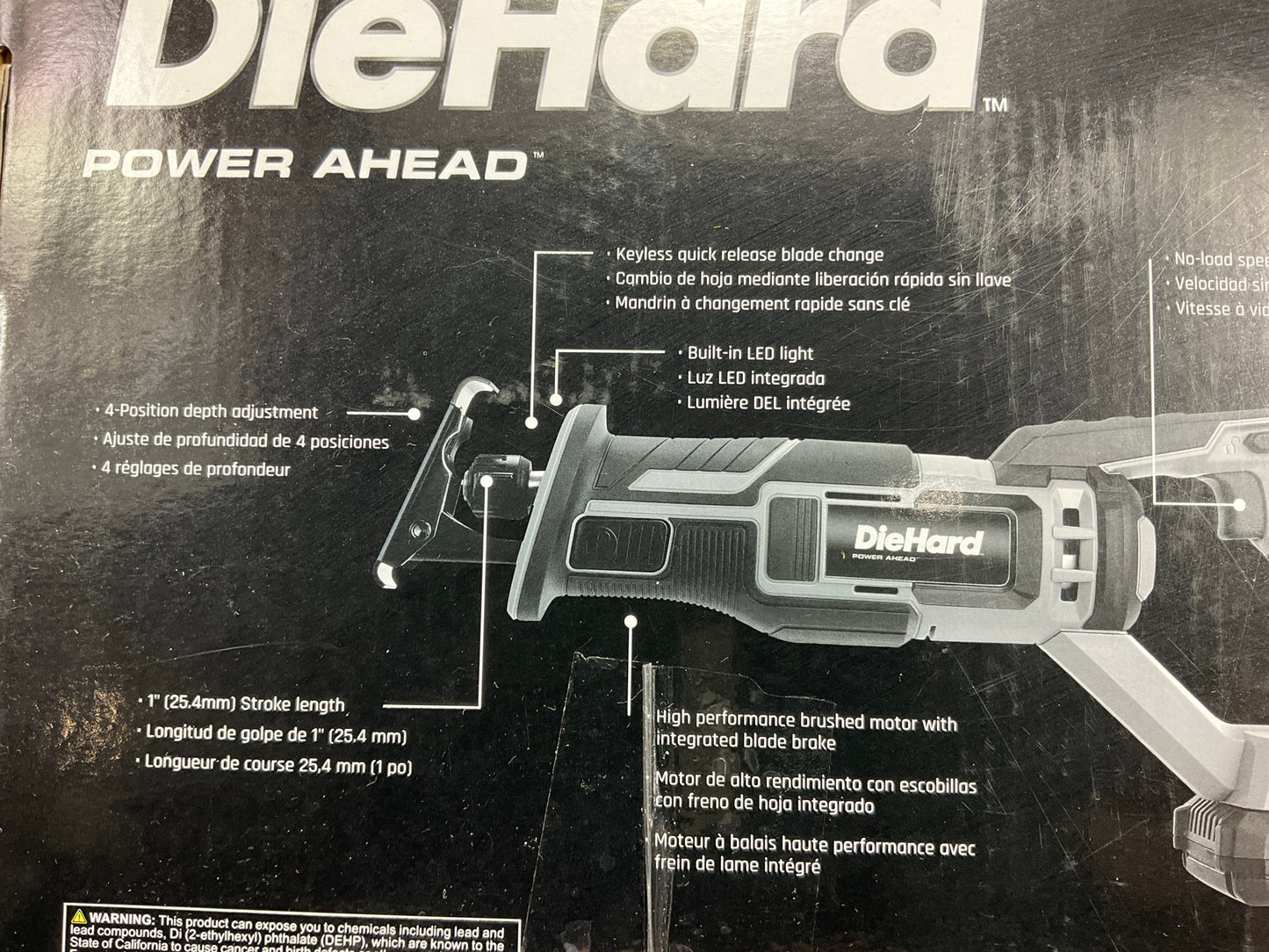 DieHard DH80006 20V Reciprocating Cordless Saw Kit With 4-Position Depth Adjust