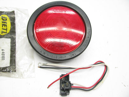 Dietz 6-40101 4'' Round Red Sealed Grommet Mount Tail Light W/ Pigtail & Grommet