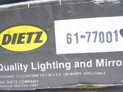 Vintage Dietz 61-77001 6x16 Flange Mount West Coast Mirror Black