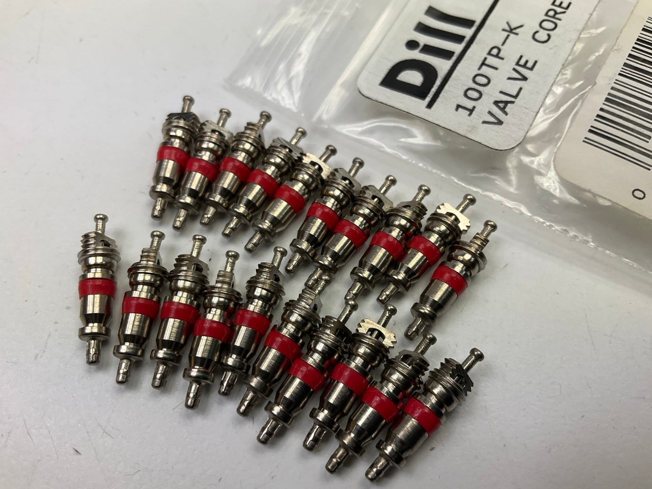 20 Pack - Dill 100TP Electroless Nickel Plated Valve Cores For TPMS Sensor