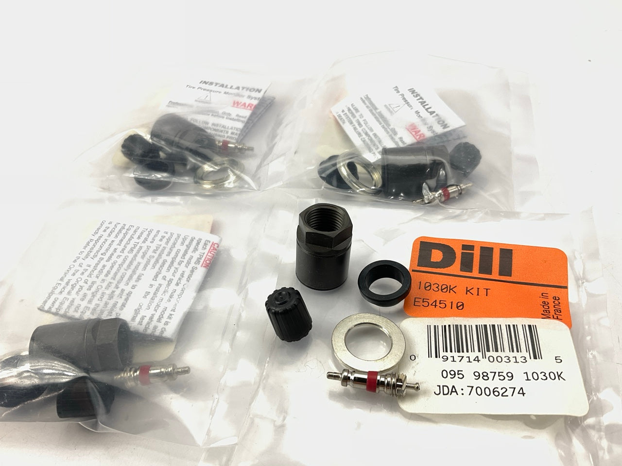 (4) Dill 1030K TPMS Tire Pressure Monitor Sensor Service Kit