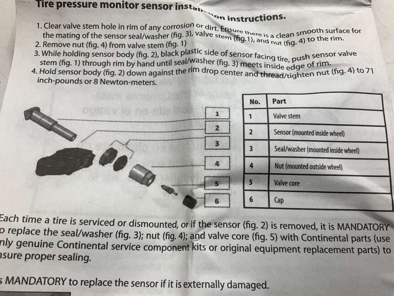 (4) Dill 1043 TPMS Tire Pressure Monitor Sensor