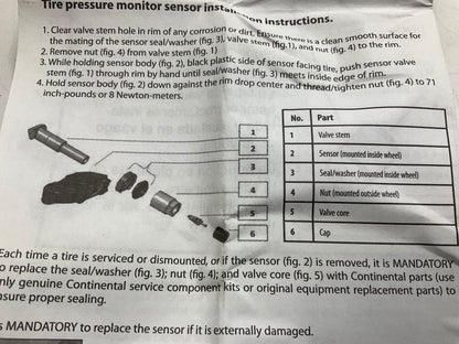 (4) Dill 1043 TPMS Tire Pressure Monitor Sensor