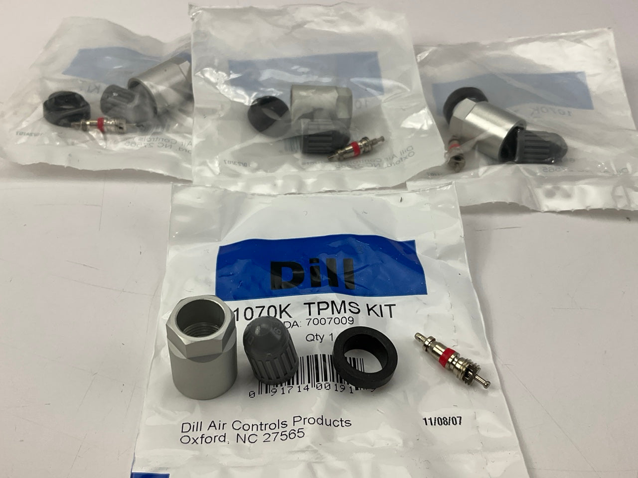 (4) Dill 1070K TPMS Tire Pressure Monitor Sensor Service Kit