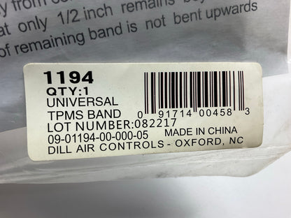 (4) Dill 1194 Tire Pressure Monitoring System (TPMS) Sensor Mounting Bands