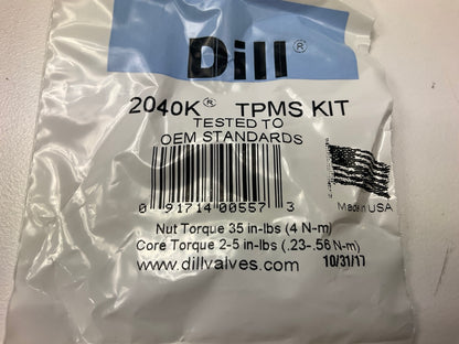 (4) Dill 2040K TPMS Tire Pressure Monitor Sensor Service Kit