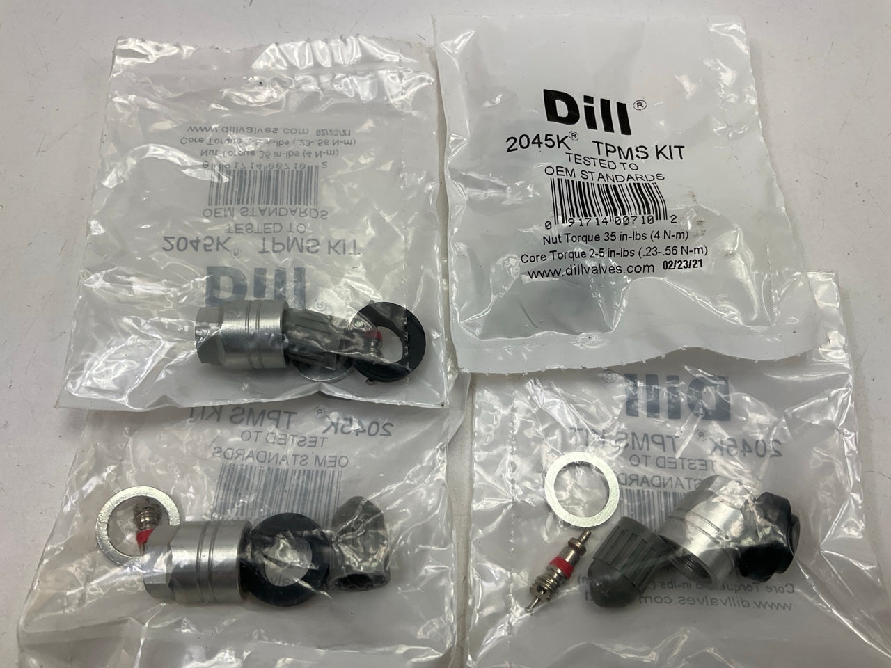(4) Dill 2045K TPMS Tire Pressure Monitor Sensor Service Kit