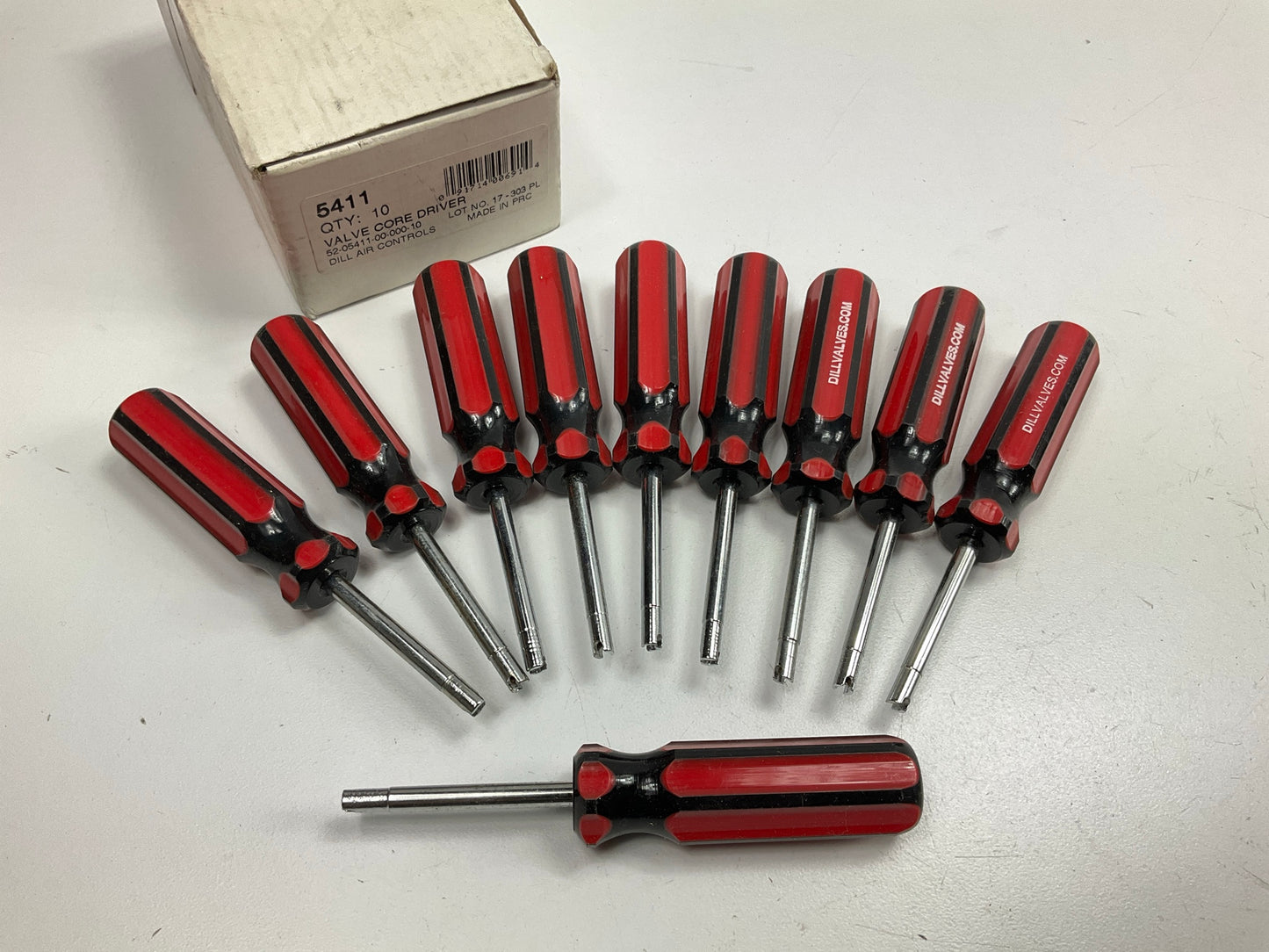 (10) Dill 5411 Valve Core Screwdriver Tools - Insert And Remove Tire Valve Cores