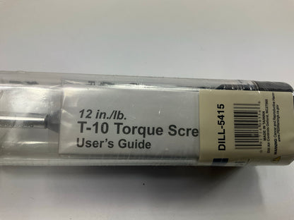 Dill 5415 -10 Torque Tool For TPMS Snap In Valve Screws 12 In/lbs