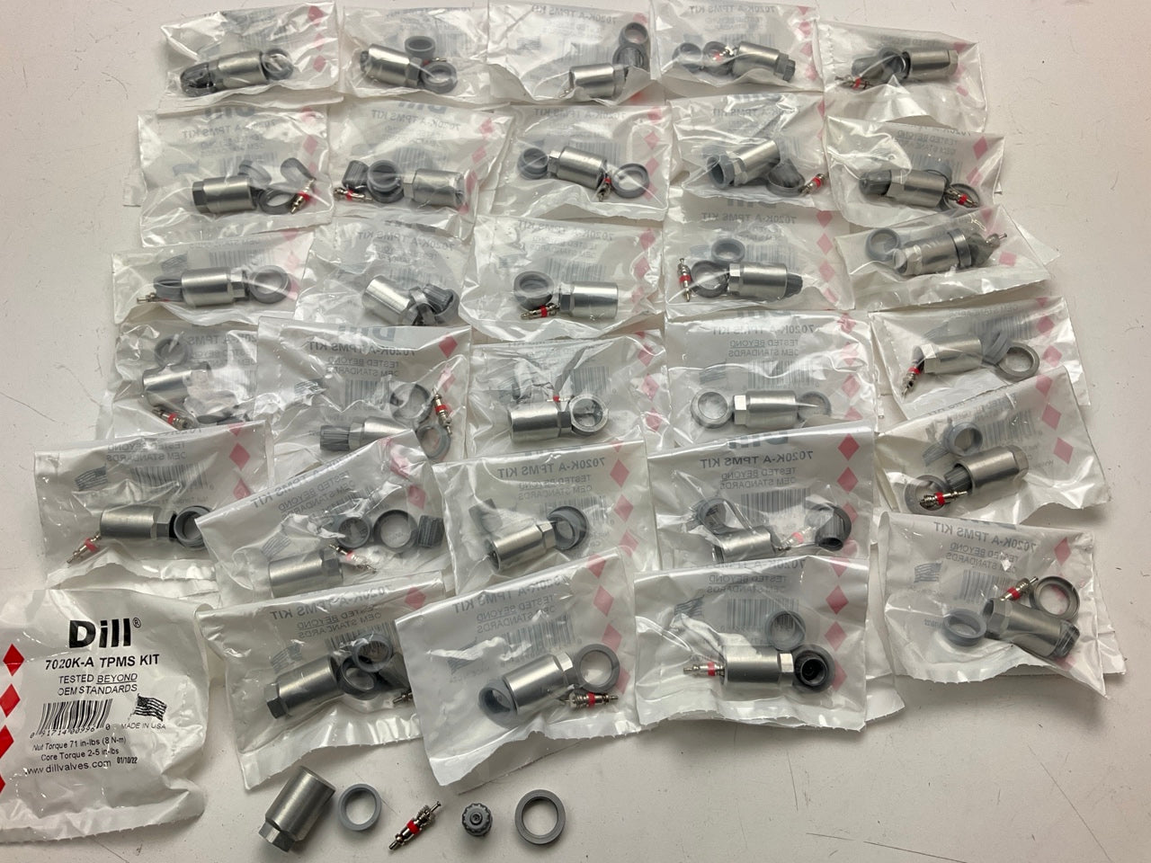 30 PACK - Dill 7020K TPMS Sensor Service Kits With Valve Core