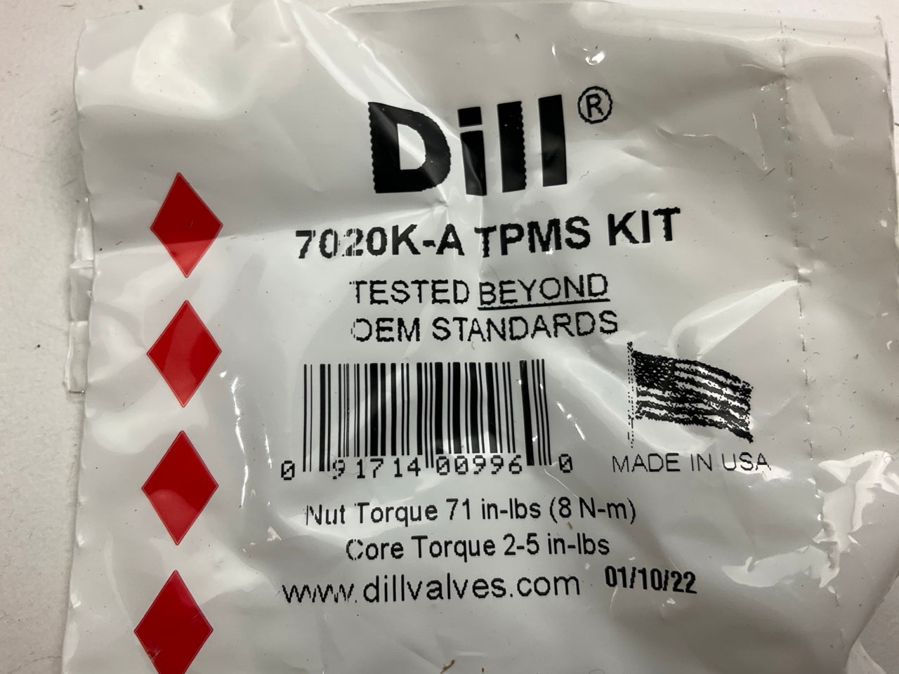 30 PACK - Dill 7020K TPMS Sensor Service Kits With Valve Core