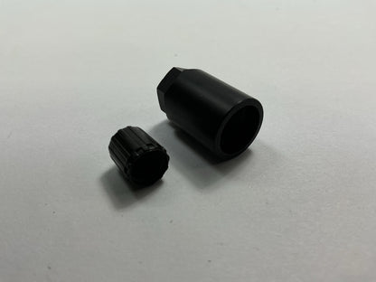 (4) Dill 733K Black TPMS Accessory Kit: Hex Nut And Valve Cap Only