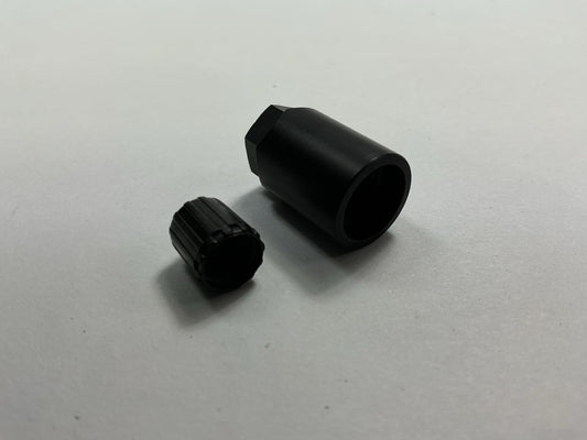 (4) Dill 733K Black TPMS Accessory Kit: Hex Nut And Valve Cap Only