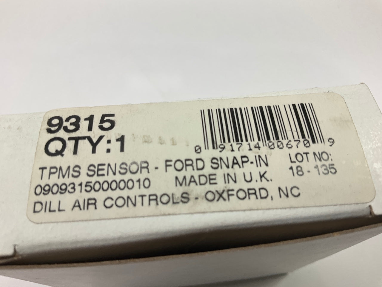 Dill 9315 TPMS Tire Pressure Monitor Sensor