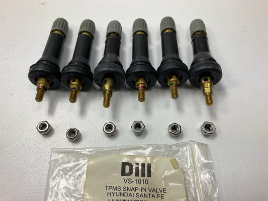 (6) Dill VS-1010 Valve Stem Kit For TPMS Tire Pressure Monitor Sensor