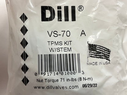 (4) Dill VS-70 Tire Pressure Monitoring System (TPMS) Valve Stem
