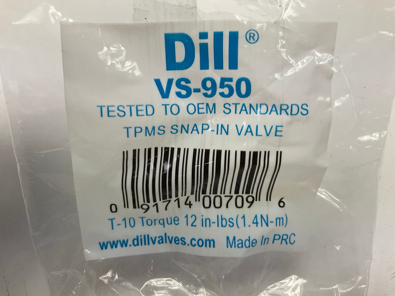 Dill VS-950 TPMS Rubber Snap In Valve Stem