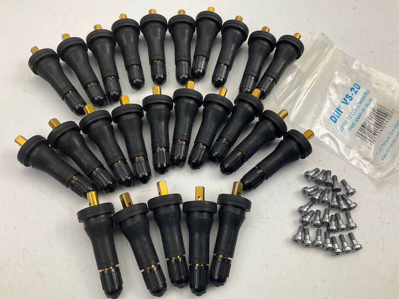 (25) Dill VS-20 Rubber Snap-in Valve Stems For TPMS Sensor