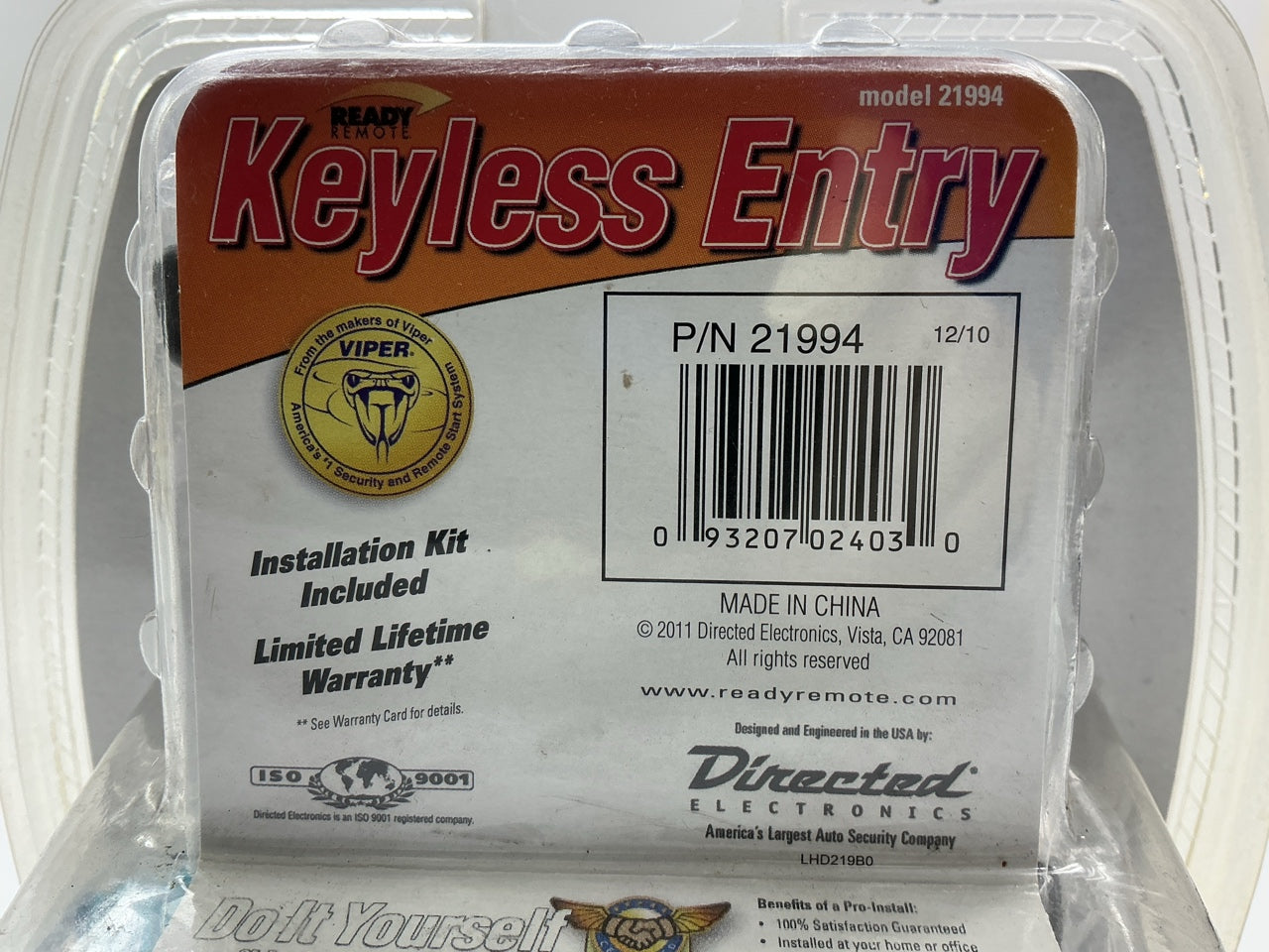 Directed Electronics 21994 Keyless Entry System Remote Fob Kit - 1000 Feet