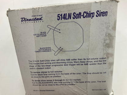 Directed Electronics 514LN Soft Chirp Siren For Aftermarket Alarm