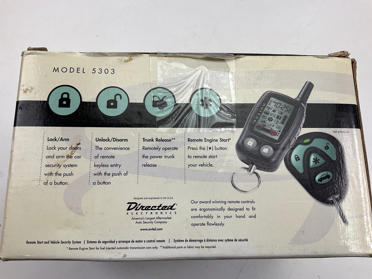 Avital 5303L Car Alarm Remote Start And Keyless Entry Vehicle Security System