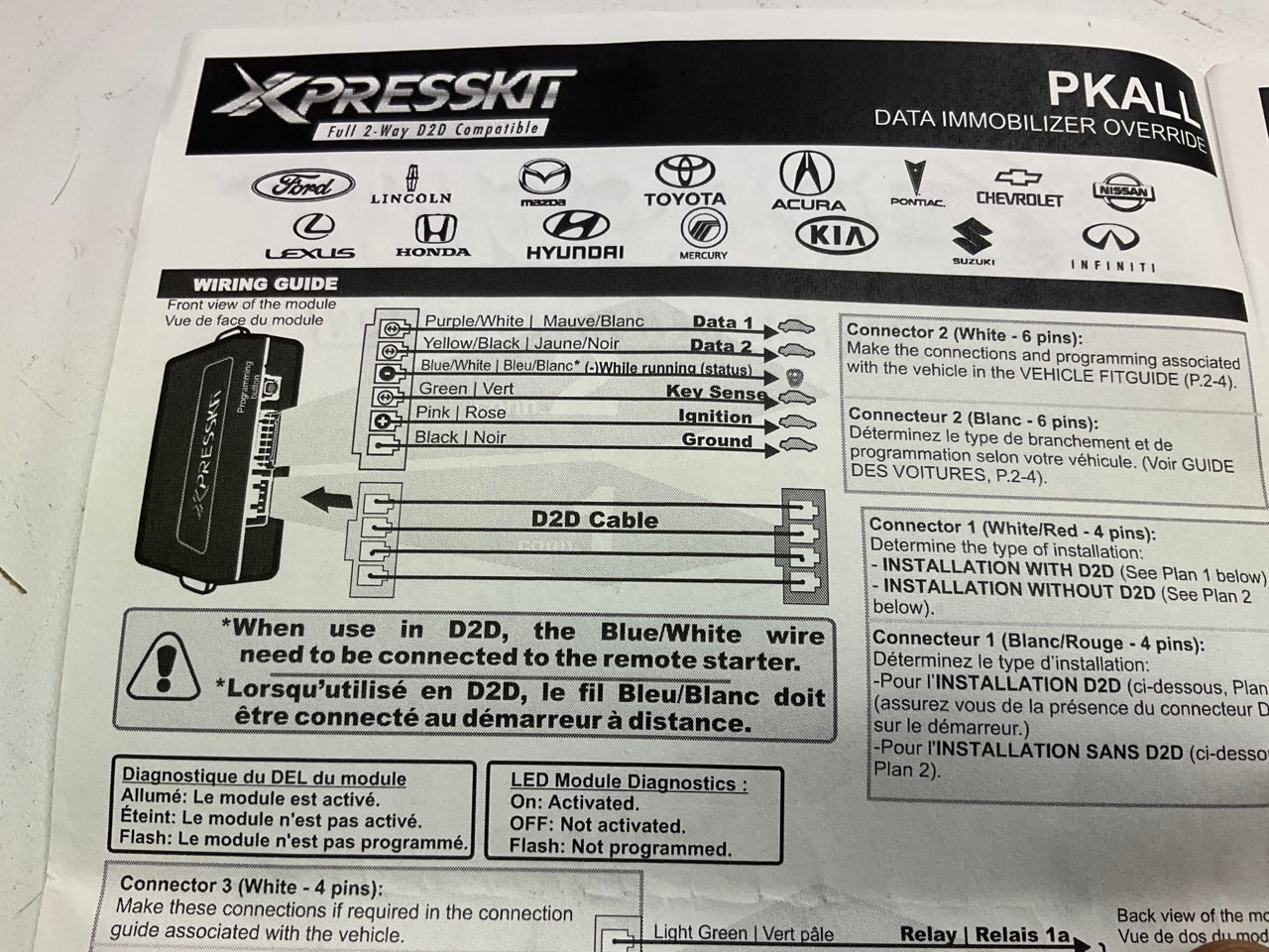 MISSING WIRES -  PKALL  Data Transponder Bypass Module For 1998-2009 Vehicles