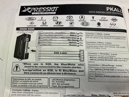 MISSING WIRES -  PKALL  Data Transponder Bypass Module For 1998-2009 Vehicles