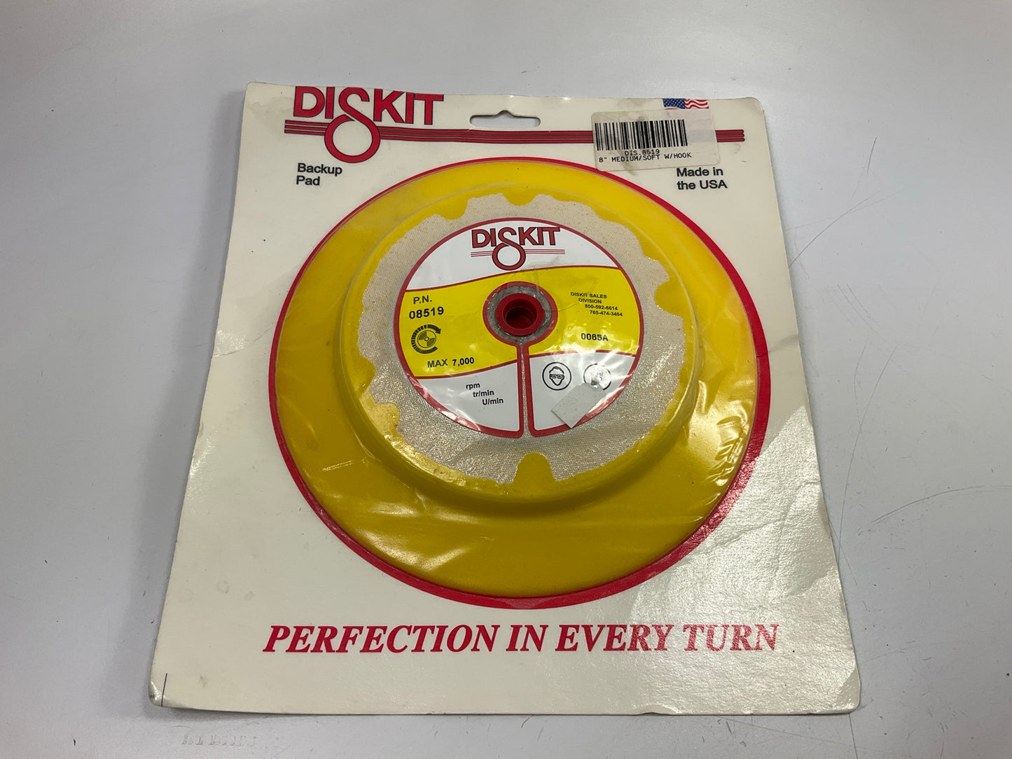 Diskit 08519 8'' Hook Flex Sanding Buffing Backup Pad W/ Water Feed