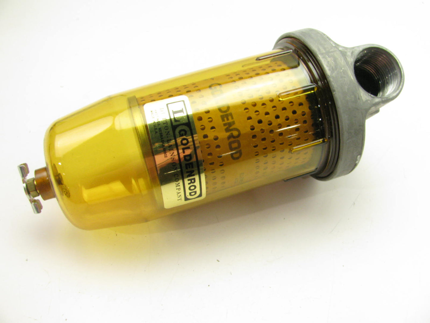 Goldenrod FW Separator Housing - 1'' NPT On Inlet & Outlet W/ Filter