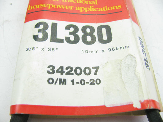 Do It Best 3L380 Lawn & Garden Power Equipment Accessory Drive Belt - 3/8'' X 38''