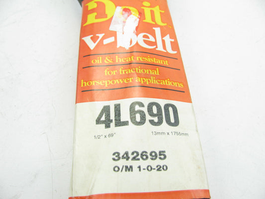 Do It Best 4L690 Lawn & Garden Power Equipment Accessory Drive Belt - 1/2'' X 69''