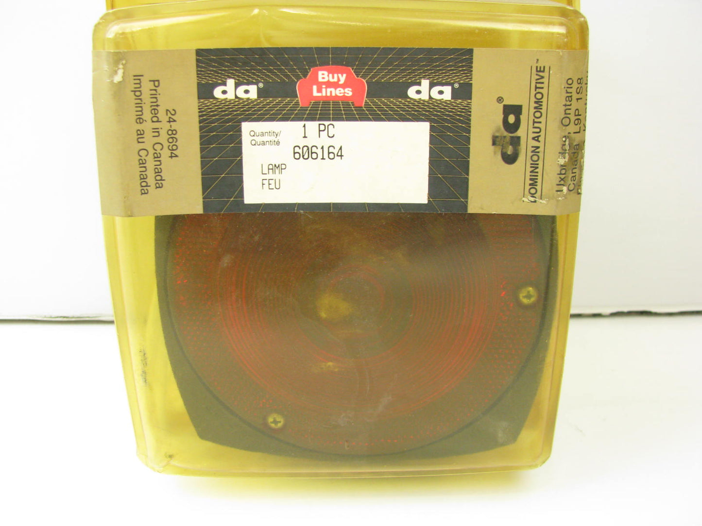 Dominion 606164 Universal Truck Trailer Red Tail Light Lamp