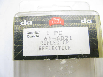(x8) Vintage Dominion 61-6021 Two-screw Oval Red Reflectors