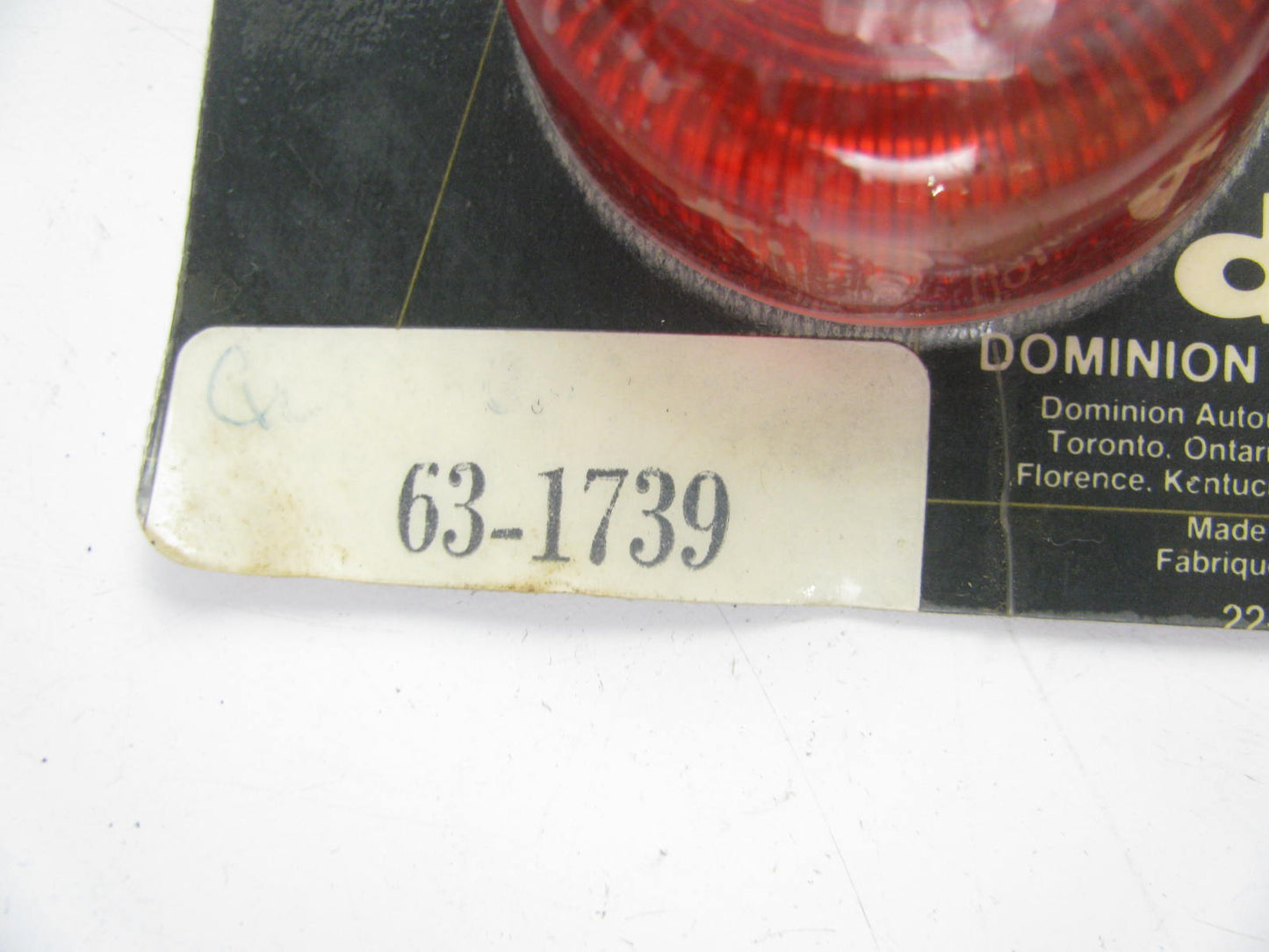 (x2) Vintage Dominion 63-1739 Red Oval Side Marker Light LENS ONLY