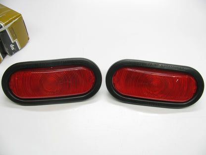 (2) Dominion 70-6222 2 X 6 OVAL RD TAIL LIGHTS WITH GROMMET PIGTAILS