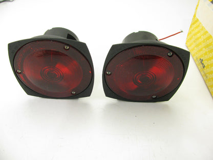 (2) Dominion 706163 Rear Utility Trailer Red Stop Turn Signal Tail Light Lamps