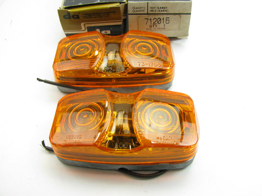 (2) Vintage Dominion 712016 Amber Clearance Corner Lights Lamps - PAIR