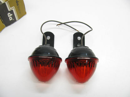 (2) Dominion 712039 BEEHIVE RED  LENSE CAB MARKER CLEARANCE LAMPS