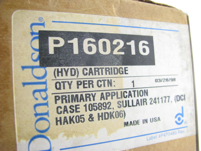 Donaldson P160216 Hydraulic Oil Filter Replaces C6984 51544 LP4373 52263183