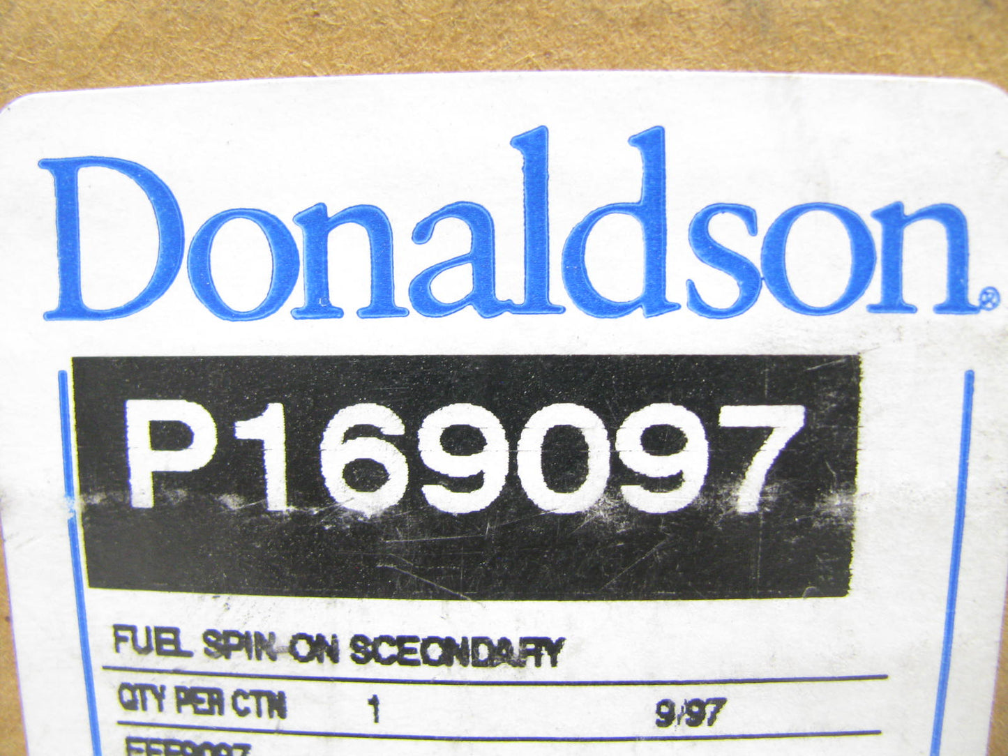 Donaldson P169097 Secondary Spin-on Fuel Filter