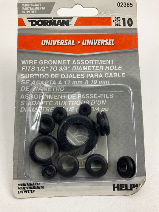 Dorman 02365 Wire Grommet Assortment, 1/8'' To 5/8'', Universal 10 Pack