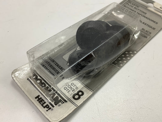 Dorman 02411 Universal Black 8 Piece Plastic Plug Button Assortment, 3/8'' & 1/2''