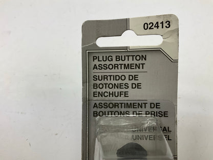 Dorman 02413 Plug Button Black & Chrome (Pack Of 13) For Interior Trim Repair