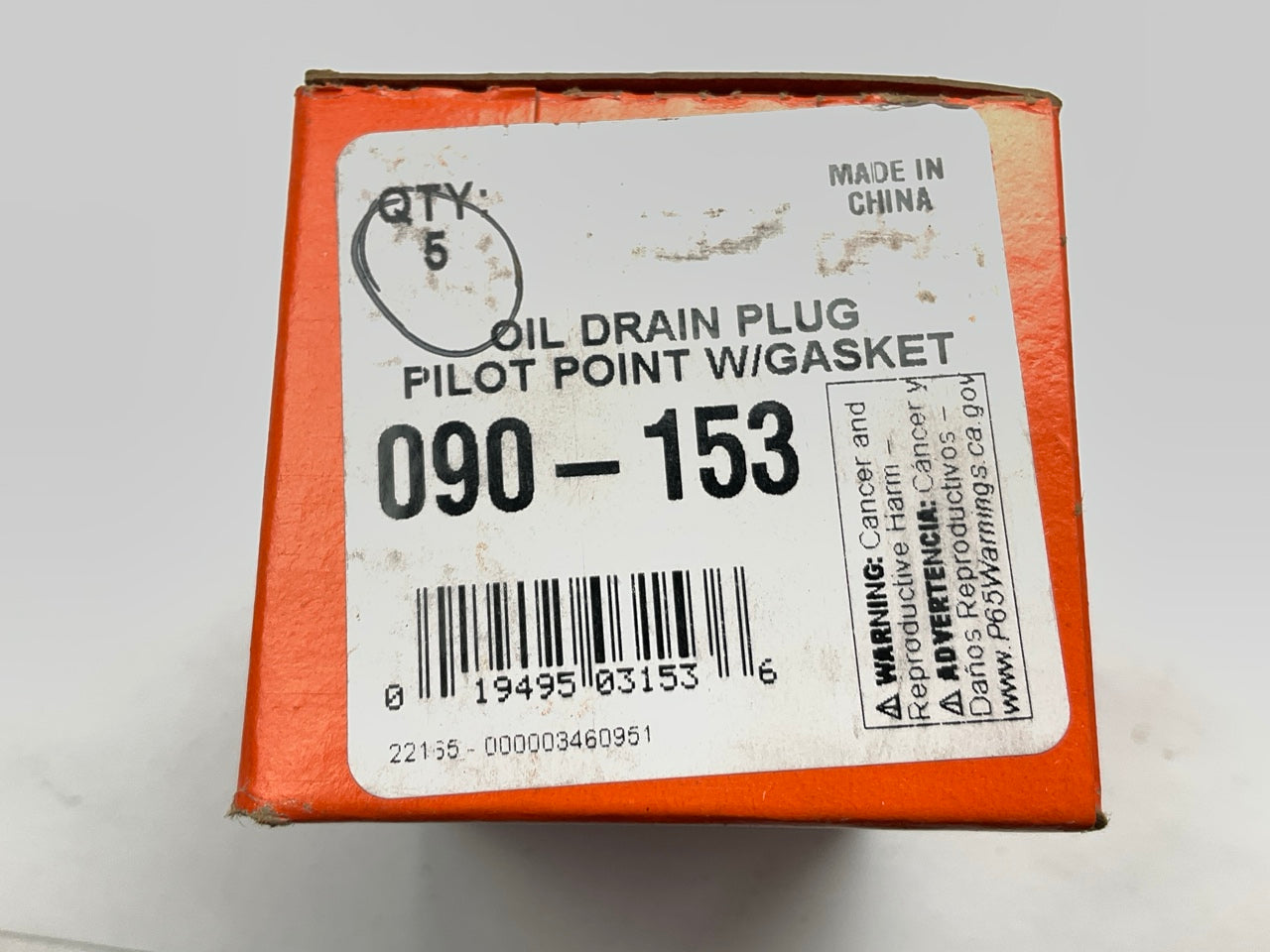 (5) Dorman 090-153 Oil Drain Plugs, M12 X 1.75 Thread