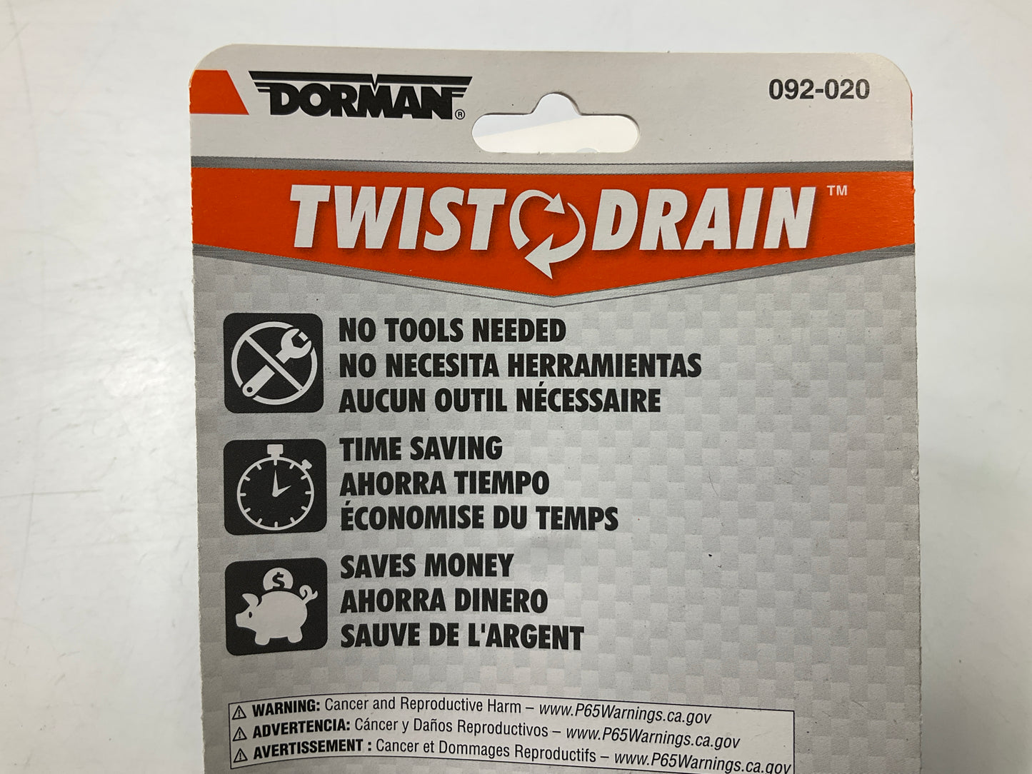 Dorman 092-020 EZ Twist Drain Plug - MISSING O RING