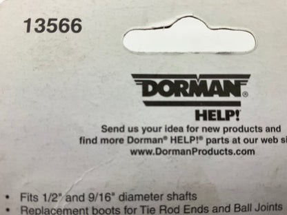 Dorman 13566 Universal Tie Rod Dust Boots, Contains (1) 1/2'' And (1) 9/16''