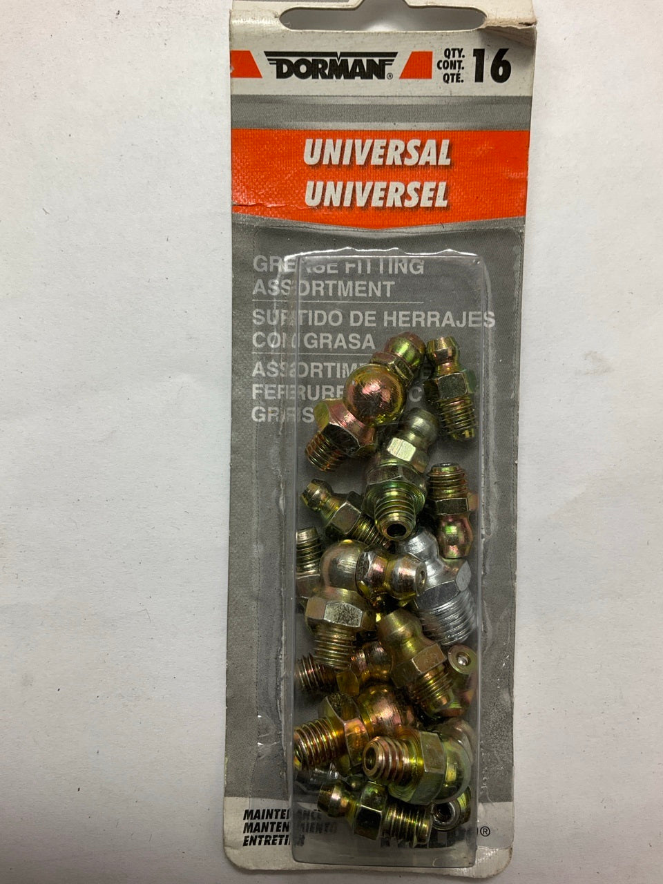 Dorman 13574 Assorted Grease Fittings - Metric & SAE,  16 Pcs