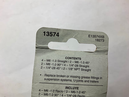 Dorman 13574 Assorted Grease Fittings - Metric & SAE,  16 Pcs