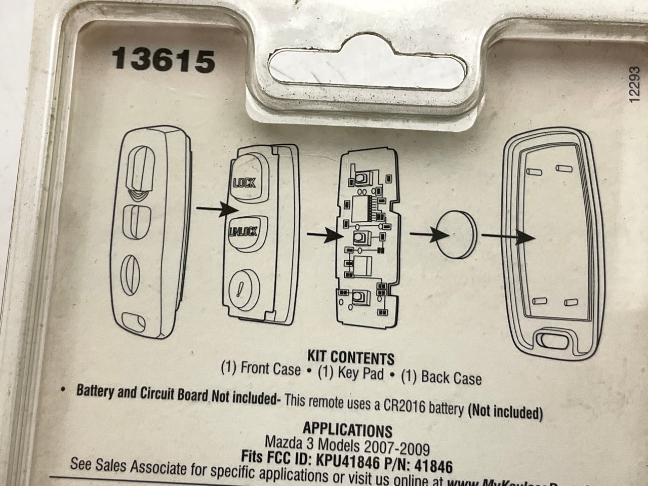 Dorman 13615 Keyless Entry Transmitter Cover - COVER ONLY